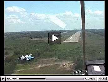 MIG fighter landing
