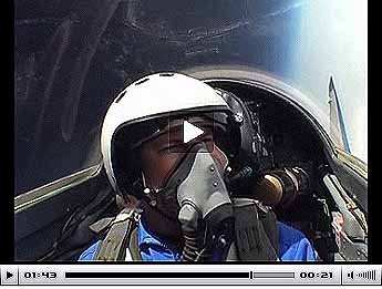Flight to the edge of space on MIG fighter